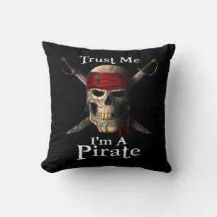Vertraue mir, ich bin ein Piratenschädel und Schwe Kissen