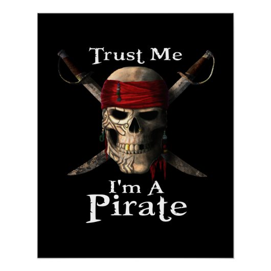 Vertraue mir, ich bin ein Piratenschädel und Schwe Poster (Vorderseite)