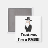 Vertraue mir, ich bin ein Rabbi - ein lustiger jüd Magnet (Vorderseite/Rückseite)