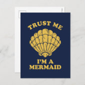 Vertraue mir, ich bin eine Meerjungfrau Postkarte (Vorne/Hinten)