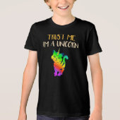 Vertraue mir, ich bin eine Unicorn-Regenbogenkatze Tri-Blend Shirt (Vorderseite)