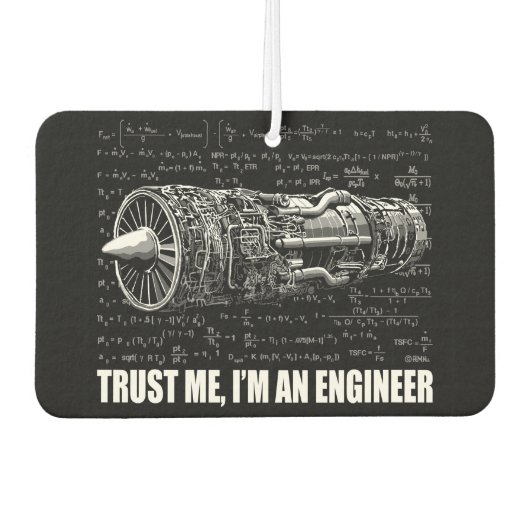 Vertraue mir, ich bin Ingenieur Autolufterfrischer (Vorderseite)
