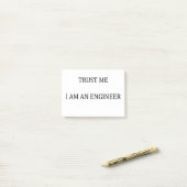 Vertraue mir Ich bin Ingenieur Post-it Klebezettel (Auf Schreibtisch)