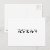 Vertraue mir, ich bin Ingenieur Postkarte (Vorne/Hinten)