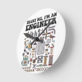 Vertraue mir, ich bin Ingenieur Runde Wanduhr (Winkel)