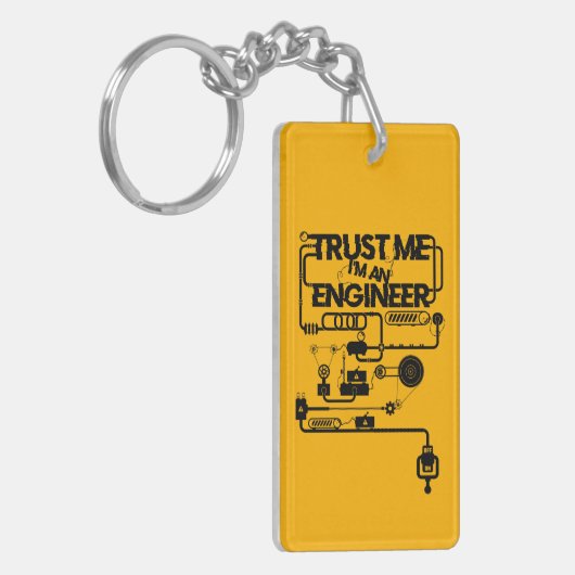 Vertraue mir! Ich bin Ingenieur Schlüsselanhänger (Vorderseite links)