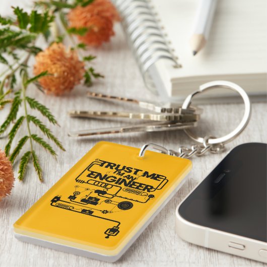 Vertraue mir! Ich bin Ingenieur Schlüsselanhänger (Vorderseite rechts)