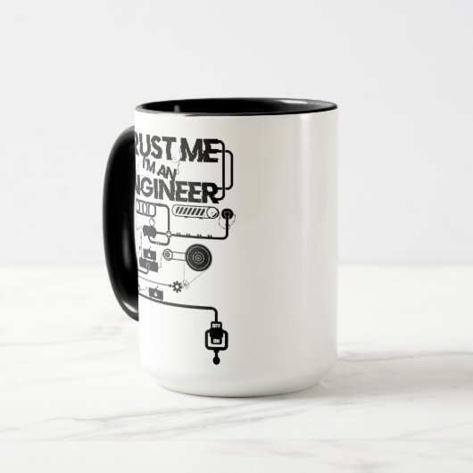 Vertraue mir! Ich bin Ingenieur Tasse (Vorderseite Links)