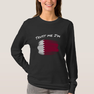 Vertraue mir, ich bin Katar - Vintages Katar Flag T-Shirt