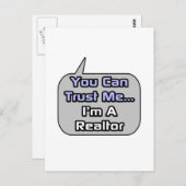 Vertraue mir .. Ich bin Realtor Postkarte (Vorne/Hinten)