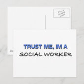 Vertraue mir, ich bin Sozialarbeiter Postkarte (Vorne/Hinten)