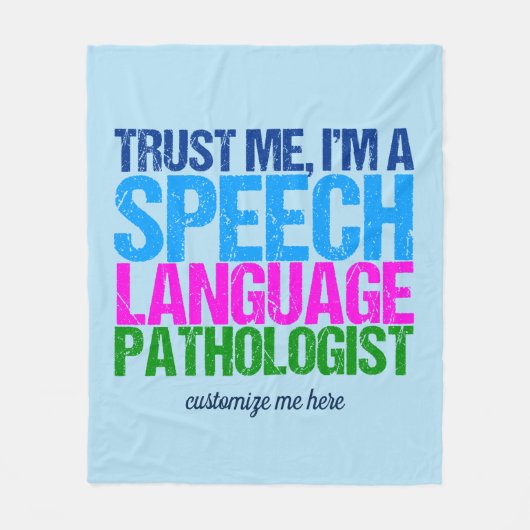 Vertraue mir, ich bin Sprachpathologe SLP Fleecedecke (Vorderseite)