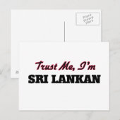 Vertraue mir, ich bin Sri Lanker Postkarte (Vorne/Hinten)