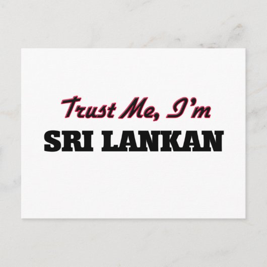 Vertraue mir, ich bin Sri Lanker Postkarte (Vorderseite)