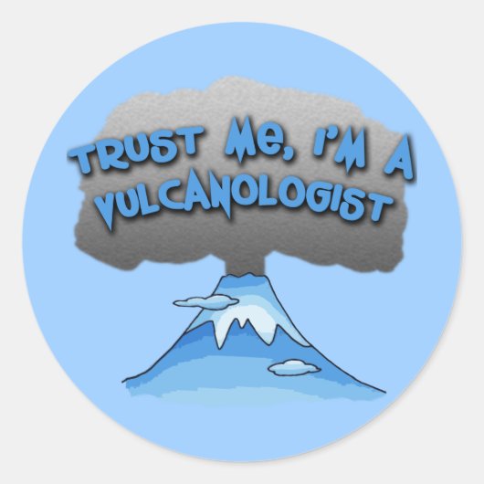 Vertraue mir, ich bin Vulkanologe! Hemden, Reisebu Runder Aufkleber (Vorderseite)