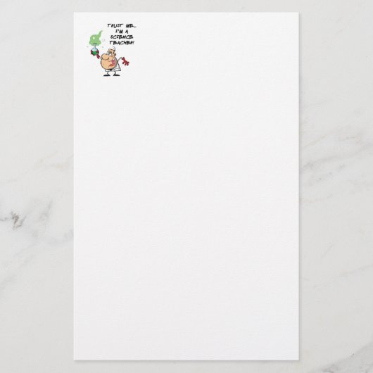 Vertraue mir... Ich bin Wissenschaftslehrer Briefpapier (Vorderseite)