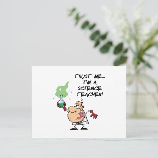 Vertraue mir... Ich bin Wissenschaftslehrer Postkarte (Stehend Vorderseite)