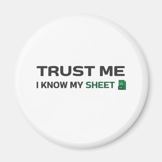 Vertraue mir, ich kenne mein Blatt. Magnet (Vorne)