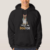 Vertraue mir im Dogtor French Bulldog Dog Hoodie (Vorderseite)