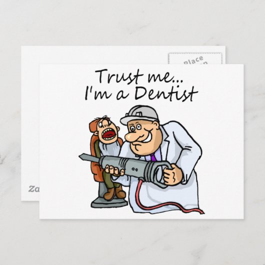 Vertraue mir im Zahnarzt Postkarte (Vorne/Hinten)
