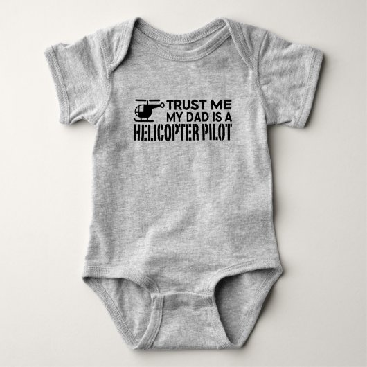 Vertraue mir, mein Vater ist ein Hubschrauberpilot Baby Strampler (Vorderseite)