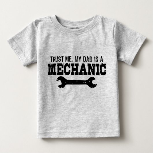 Vertraue mir Mein Vater ist ein Mechanismus Baby T-shirt (Vorderseite)