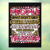Vertraue nicht Menschen, die nicht gerne Cheerlead Fensteraufkleber (Blatt 3)