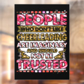 Vertraue nicht Menschen, die nicht gerne Cheerlead Fensteraufkleber (Blatt 2)