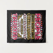 Vertraue nicht Menschen, die nicht gerne Cheerlead Wandteppich (Vorderseite (Horizontal))