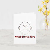 Vertraue niemals einer Furz! Karte (Gelbe Blume)