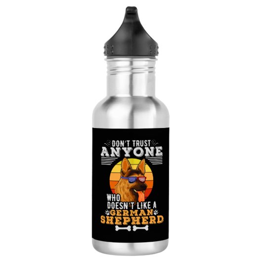 Vertraue niemandem, der keinen deutschen Hirten ma Edelstahlflasche (Rechts)