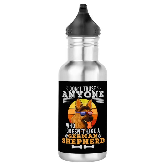 Vertraue niemandem, der keinen deutschen Hirten ma Edelstahlflasche (Rechts)