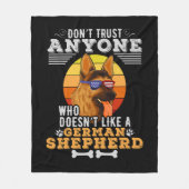 Vertraue niemandem, der keinen deutschen Hirten ma Fleecedecke (Vorderseite)