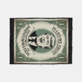 „Vertraue Niemandem“ - Trump Nknote Parodie _1 Fleecedecke (Vorderseite (Horizontal))