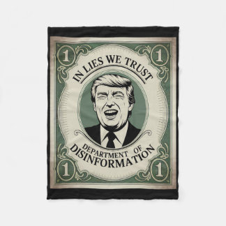 „Vertraue Niemandem“ - Trump Nknote Parodie _1  Fleecedecke