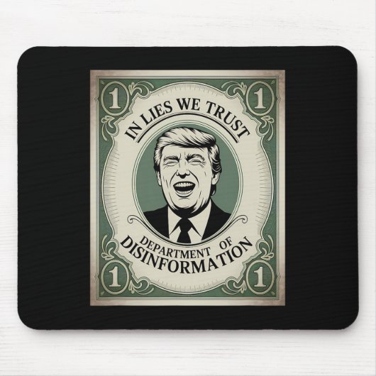„Vertraue Niemandem“ - Trump Nknote Parodie _1  Mousepad (Vorne)