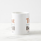 Vertraue und sei still - Moderne christliche Aussa Kaffeetasse (Mittel)