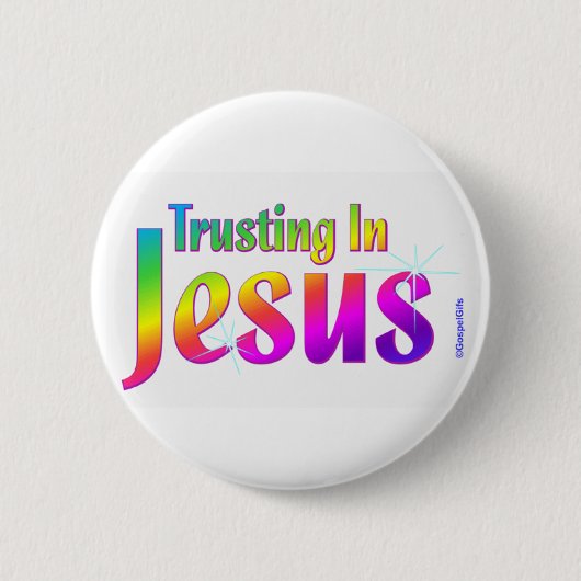 Vertrauen auf christliches Geschenk Jesuss Button (Vorderseite)