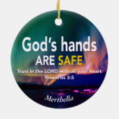 VERTRAUEN AUF DAS Christliche GEBEN DES HERRN Keramik Ornament (Hinten)