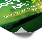 VERTRAUEN AUF DAS HERR Christlich Poster (Ecke)