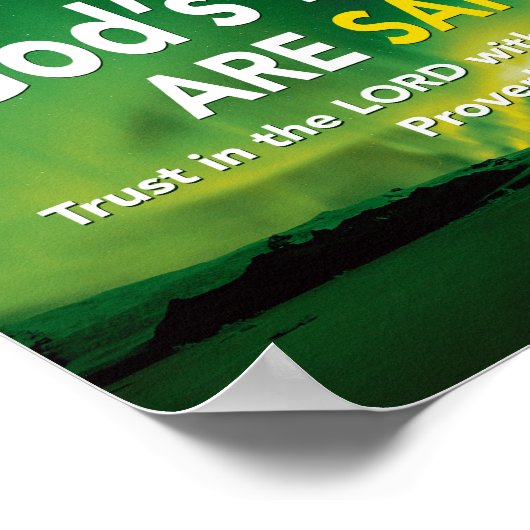 VERTRAUEN AUF DAS HERR Christlich Poster (Ecke)