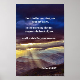 Vertrauen auf die Bibel Verse Psalm 5 Poster