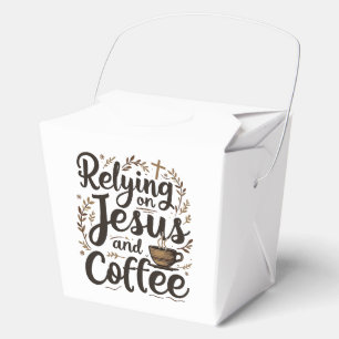 Vertrauen auf Jesus und Coffee Caffeine Lover Geschenkschachtel