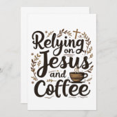 Vertrauen auf Jesus und Coffee Caffeine Lover Save The Date (Vorne/Hinten)
