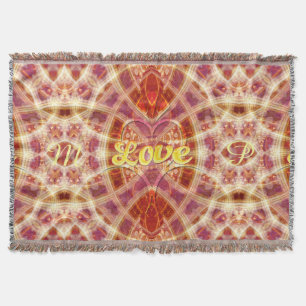 Vertrauen auf Liebe Geometric Art Woven Throw Blan Decke