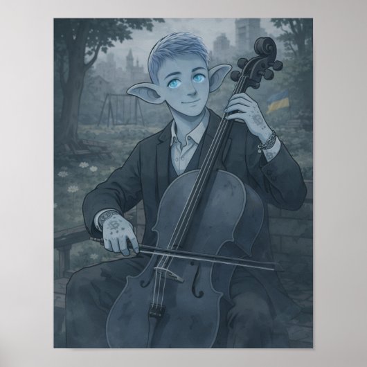 Vertrauen / Cellist / Park Poster (Vorne)