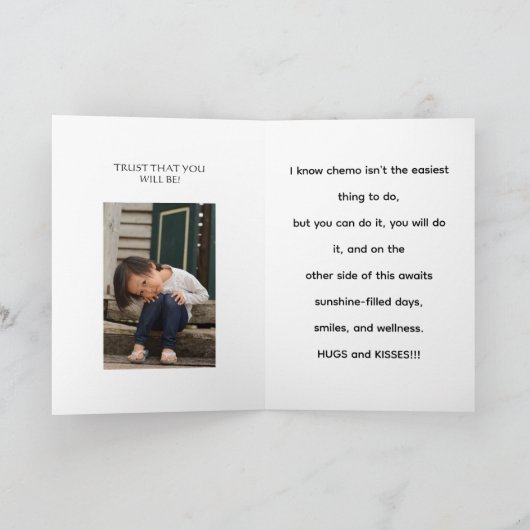 VERTRAUEN - CHEMO DENKEN SIE KARTE (Innenseite)