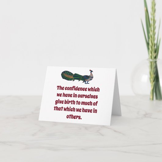 Vertrauen, das wir haben - Vertrauensvoranschlag Karte (Vorderseite)