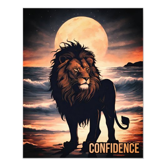 Vertrauen der Inspiration in den Ozean Fotodruck (Vorne)