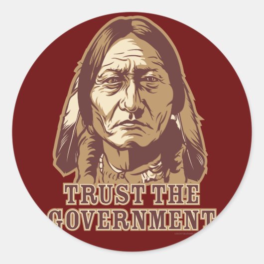 Vertrauen der Regierung Runder Aufkleber (Vorderseite)